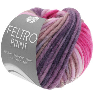 Lana Grossa FELTRO Print | 0396-Pink/Rosa/Antikviolett/Pflaume