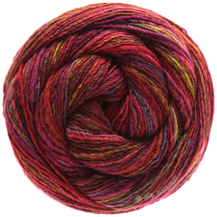 Lana Grossa GOMITOLO 200 | 201-Purpurrot/Burgund/Smaragd/Kupfer/Petrol