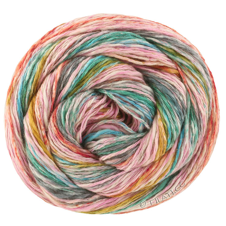 Lana Grossa GOMITOLO CALIFORNIA | 3041-Rosa/Senf/Türkis/Dunkelgrün/Graublau/Rost