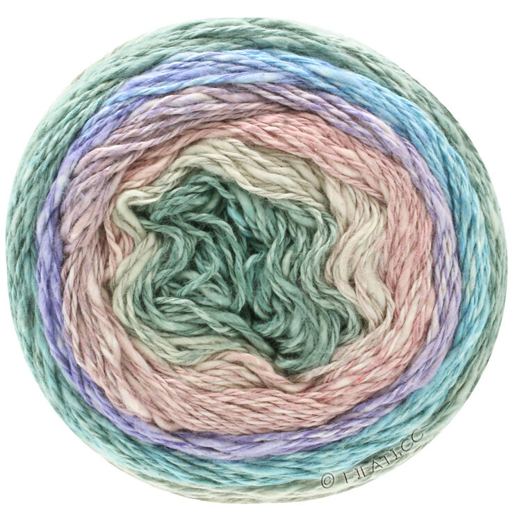 Lana Grossa GOMITOLO COLLINA | 1012-Rosenholz/Lila/Hellblau/Mint/Grège