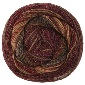 Lana Grossa GOMITOLO GALA | 4043-Schwarzbraun/Dunkelbraun/Graubraun/Burgund/Camel/Weinrot