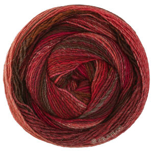 Lana Grossa GOMITOLO GALA | 4044-Dunkelbraun/Weinrot/Hellrot/Burgund/Schokobraun