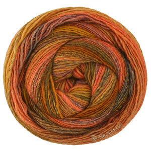 Lana Grossa GOMITOLO GALA | 4046-Orange/Nougat/Ocker/Helloliv/Dunkeloliv/Grünbraun/Graurot
