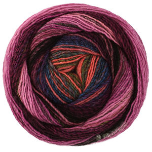 Lana Grossa GOMITOLO MODO | 623-Schwarzrot/Graurot/Koralle/Pink/Dunkelpetrol/Dunkeloliv/Bordeaux/Fuchsia