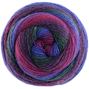 Lana Grossa GOMITOLO VERSIONE | 454-Tintenblau/Rotviolett/Dunkelviolett/Fuchsia/Waldgrün