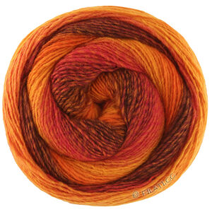 Lana Grossa GOMITOLO VERSIONE | 457-Terrakotta/Schokobraun/Dunkelbraun/Tonrot/Rotorange/Dottergelb/Orange
