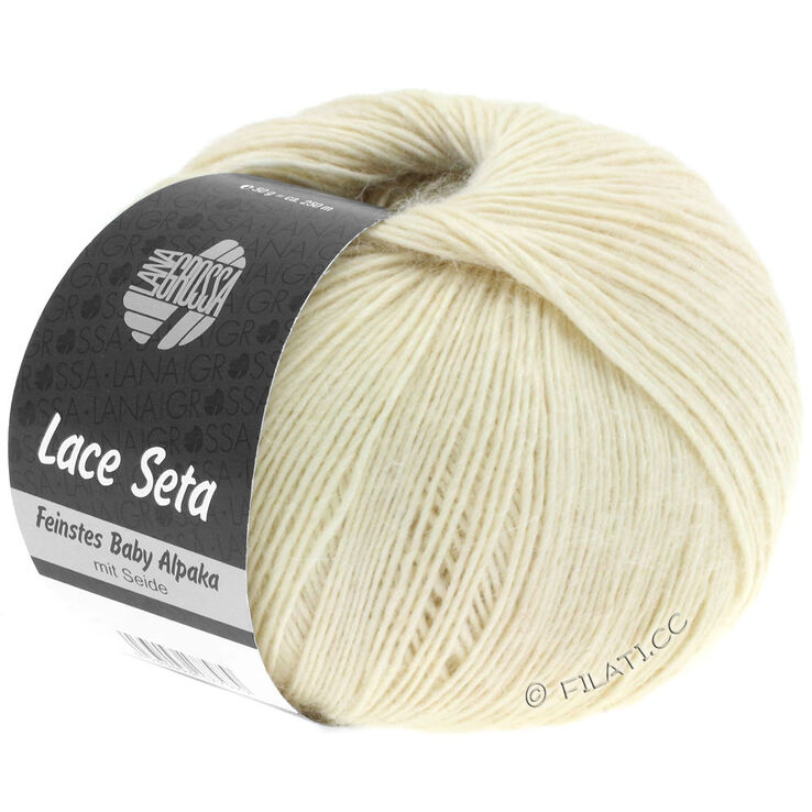 Lana Grossa LACE SETA | 01-Rohweiß