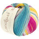 Lana Grossa LANDLUST DIE SOCKENWOLLE 150g 6-Fach | 911-Fuchsia/Himbeer/Gelb/Ecru/Jade