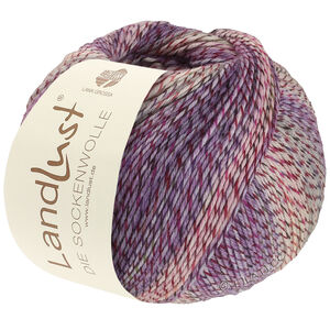 Lana Grossa LANDLUST DIE SOCKENWOLLE PRINT | 217-Ecru/Rosa/Lila/Pink/Fuchsia/Anthrazit meliert