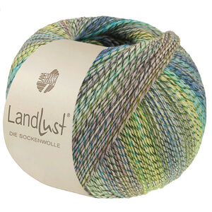Lana Grossa LANDLUST DIE SOCKENWOLLE PRINT | 221-Limette/Helloliv/Dunkeloliv/Hellgrau/Hellblau/Türkis/Jade/Blau meliert
