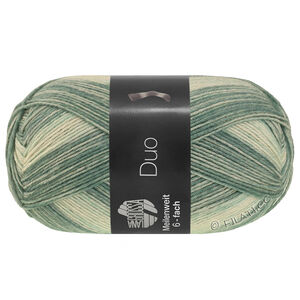 Lana Grossa MEILENWEIT 6-FACH 150g Duo | 9725-Grüngrau/Lichtgrau