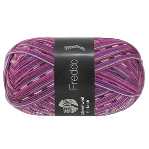 Lana Grossa MEILENWEIT 6-FACH 150g Freddo | 9737-Fuchsia/Veilchenblau/Violettblau/Pink/Dunkelgrau/Rosa