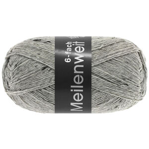 Lana Grossa MEILENWEIT 6-FACH 150g Mouliné/Tweed | 8972-Hellgrau meliert