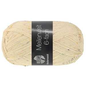 Lana Grossa MEILENWEIT 6-FACH 150g | 9862-Ecru meliert