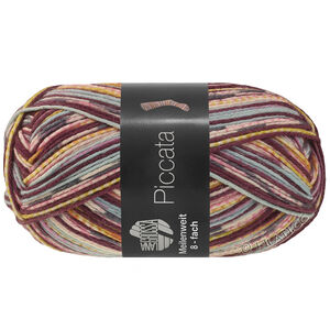 Lana Grossa MEILENWEIT 8-FACH 150g Piccata | 9997-Burgund/Lila/Vanille/Rosa/Flieder/Grau/Mint