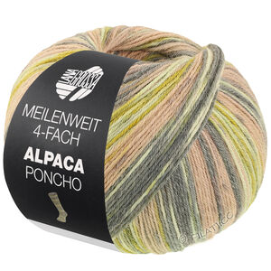 Lana Grossa MEILENWEIT 100g Alpaca Poncho | 2724-Silbergrau/Hellgrau/Dunkelgrau/Helloliv/Sandbeige