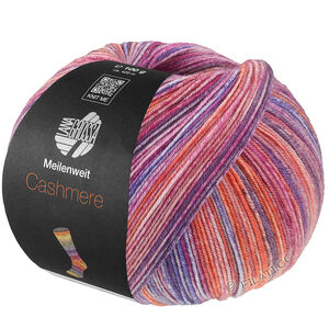 Lana Grossa MEILENWEIT 100g Cashmere Inverno | 122-Fuchsia/Flieder/Orange/Hellblau/Blau/Pflaume/Erika/Lachs