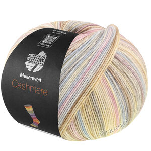 Lana Grossa MEILENWEIT 100g Cashmere Inverno | 126-Hellblau/Flieder/Ecru/Hellgrau/Vanille/Grau/Taupe