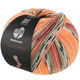Lana Grossa MEILENWEIT 100g Cashmere Pista | 141-Orange/Hellgrau/Dunkelgrau/Braunorange/Hellgrün/Erika/Brombeer/Graubraun gestreift