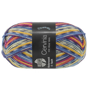 Lana Grossa MEILENWEIT 100g Cervinia | 1701-Tintenblau/Himmelblau/Ecru/Aubergine/Beerenrot/Burgund/Gelb/Jeans/Limette