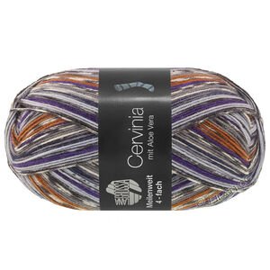 Lana Grossa MEILENWEIT 100g Cervinia | 1707-Dunkelviolett/Hellgrau/Dunkelgrau/Mausgrau/Ecru/Braun/Nachtblau