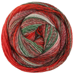 Lana Grossa GOMITOLO (Christmas Edition Lurex) | 120-Graurot/Weißrot/Ecru/Dunkelgrün/Graugrün/Grünrot/Dunkelrot/Jade/Rot gestreift