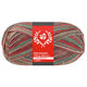 Lana Grossa MEILENWEIT 100g Merino Christmas Lurex | 6810-Weiß/Dunkelgrün/Dunkelbraun/Orange/Hellgrün