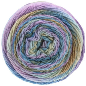 Lana Grossa MEILENWEIT 100g Color Mix Multi | 8002-Graubraun/Grège/Kornblume/Flieder/Pastellblau