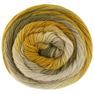 Lana Grossa MEILENWEIT 100g Color Mix Soft | 8068-Heugrün/Schilfgrün/Graugrün/Kalkweiß/Senfgelb