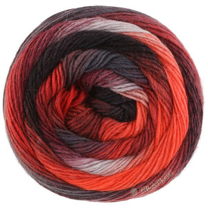 Lana Grossa MEILENWEIT 100g Color Mix Soft | 8070-Braunrot/Graubraun/Hellrot/Dunkelrot/Weinrot/Schwarzrot