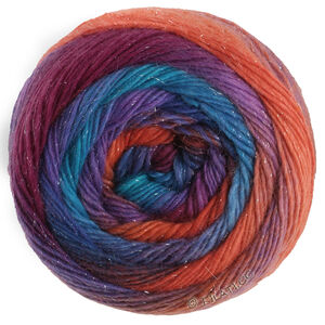 Lana Grossa MEILENWEIT 100g Merino Color Mix Sparks | 7616-Lachsrot/Dunkelblau/Royal/Türkis/Rotviolett/Fuchsia