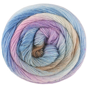 Lana Grossa MEILENWEIT 100g Merino Color Mix Sparks | 7622-Mint/Graubeige/Taupe/Lila/Flieder/Blautürkis