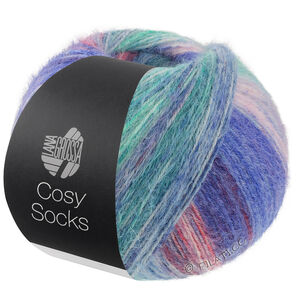 Lana Grossa MEILENWEIT 100g Cosy Socks Dream | 252-Blauviolett/Rosa/Hellblau/Himmelblau/Jade/Türkis/Hellrot/Rotviolett