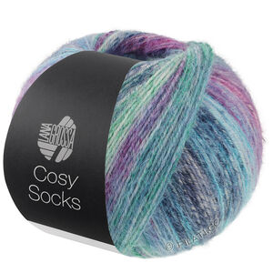 Lana Grossa MEILENWEIT 100g Cosy Socks Dream | 255-Blaugrau/Petrol/Türkis/Blauviolett/Rotviolett/Hellblau/Jeans/Jade
