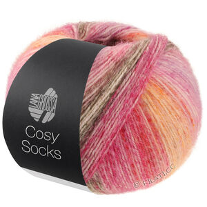 Lana Grossa MEILENWEIT 100g Cosy Socks Dream | 257-Rotviolett/Pflaume/Flieder/Terrakotta/Dunkelgrau/Mittelgrau/Pink/Safrangelb