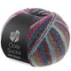Lana Grossa MEILENWEIT 100g Cosy Socks Multi Stripes | 158-Petrol/Dunkelfuchsia/Oliv/Minttürkis/Dunkelrot