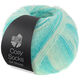 Lana Grossa MEILENWEIT 100g Cosy Socks Soft Stripes | 102-Jade/Lichtgrün/Weißgrün/Rohweiß