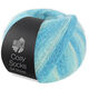Lana Grossa MEILENWEIT 100g Cosy Socks Soft Stripes | 115-Mint/Helltürkis/Türkis