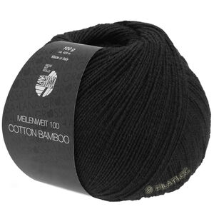Lana Grossa MEILENWEIT 100g Cotton Bamboo | 16-Schwarz