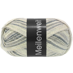 Lana Grossa MEILENWEIT 100g Black Denim Mix | 4656-Silbergrau/Ecru/Hellgrau/Mittelgrau/Dunkelgrau