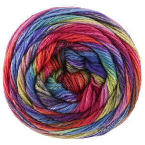 Lana Grossa MEILENWEIT 100g Fontana | 5453-Frühlingsgrün/Rostrot/Blauviolett/Zyklam/Blau/Royal/Fuchsia