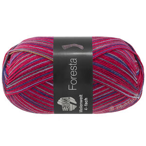 Lana Grossa MEILENWEIT 100g Foresta | 5326-Dunkelrot/Dunkelgrau/Hellgrau/Dunkelblau/Camel/Pflaume/Lila