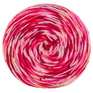 Lana Grossa MEILENWEIT 100g Merino Hand-dyed | 01-Himbeerrot/Pink/Rohweiß/Zartgelb