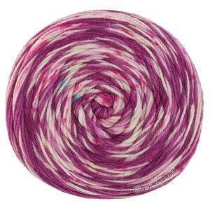 Lana Grossa MEILENWEIT 100g Merino Hand-dyed | 05-Brombeer/Beerenrot/Rohweiß/Hellgelb