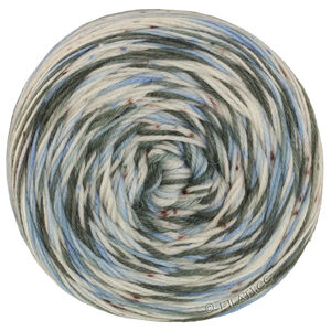 Lana Grossa MEILENWEIT 100g Merino Hand-dyed | 51-Rohweiß/Hellblau/Graugrün/Schiefergrau/Rostrot