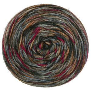 Lana Grossa MEILENWEIT 100g Merino Hand-dyed | 65-Granitgrau/Nougat/Himbeerrot/Graublau/Graugrün