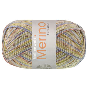 Lana Grossa MEILENWEIT 100g Merino Extrafine Mountain | 7606-Helloliv/Dunkeloliv/Ecru/Altrosa/Jeans gestreift