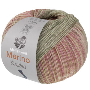 Lana Grossa MEILENWEIT 100g Merino Extrafine Shades | 7232-Pastellgrün/Graugrün/Hellbeige/Beige/Pink