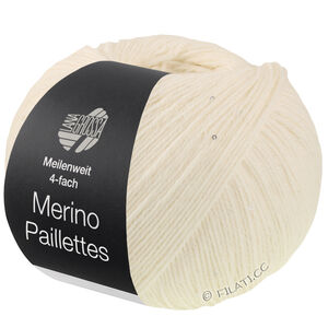 Lana Grossa MEILENWEIT 100g Merino Paillettes | 2308-Creme