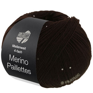 Lana Grossa MEILENWEIT 100g Merino Paillettes | 2309-Schwarzbraun